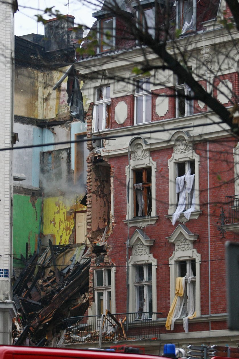 Katowice. Wybuch gazu w kamienicy u zbiegu ul. Sokolskiej i Chopina 