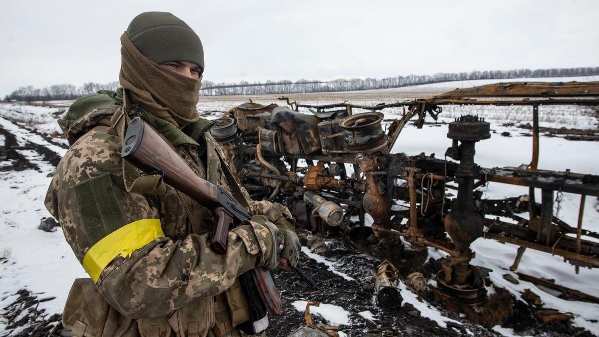 Rosyjska ciężarówka zniszczona przez ukraińską armię