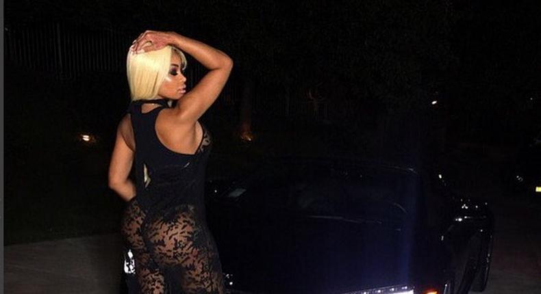 American model and stripper, Blac Chyna, shared photos showing off her sexy curves and brand new R8