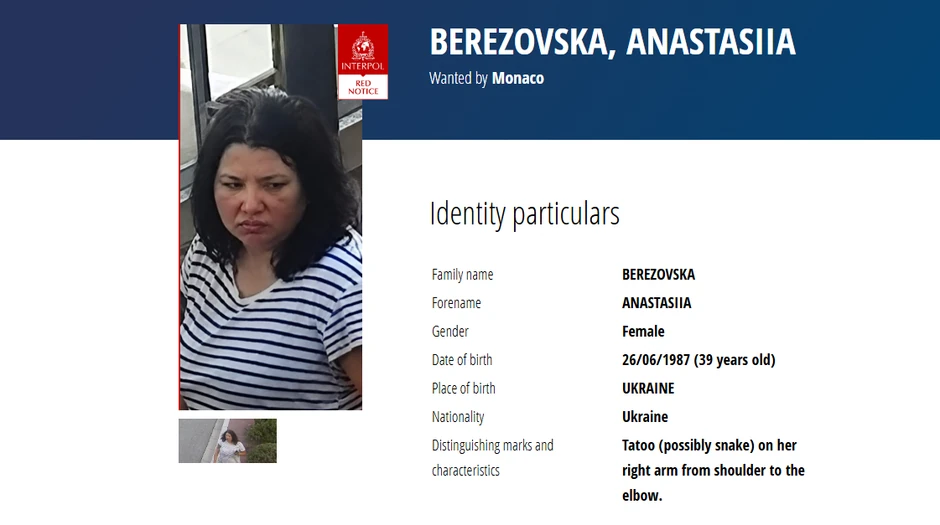 Crvena Interpol poternica za Anastasijom Berezovskom