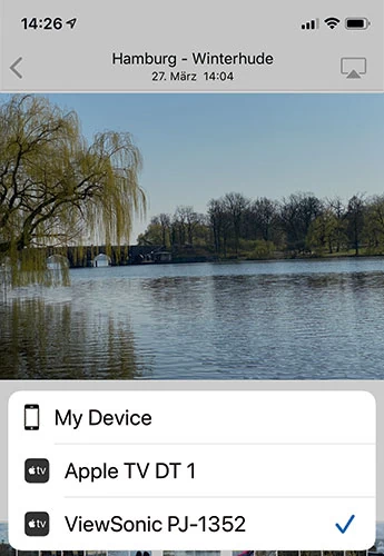 ViewSonic odbiera zdjęcia i wideo ze smartfona przez Wi-Fi