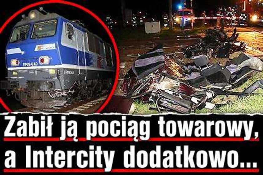 Zabił ją pociąg towarowy, a Intercity dodatkowo...