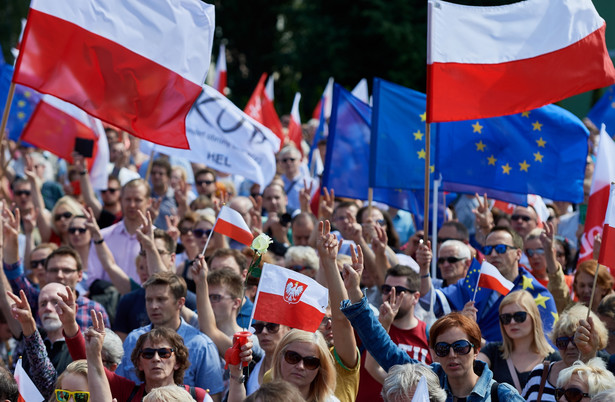 Gdańsk - niedawny protestu przeciwko ustawie o Sądzie Najwyższym.