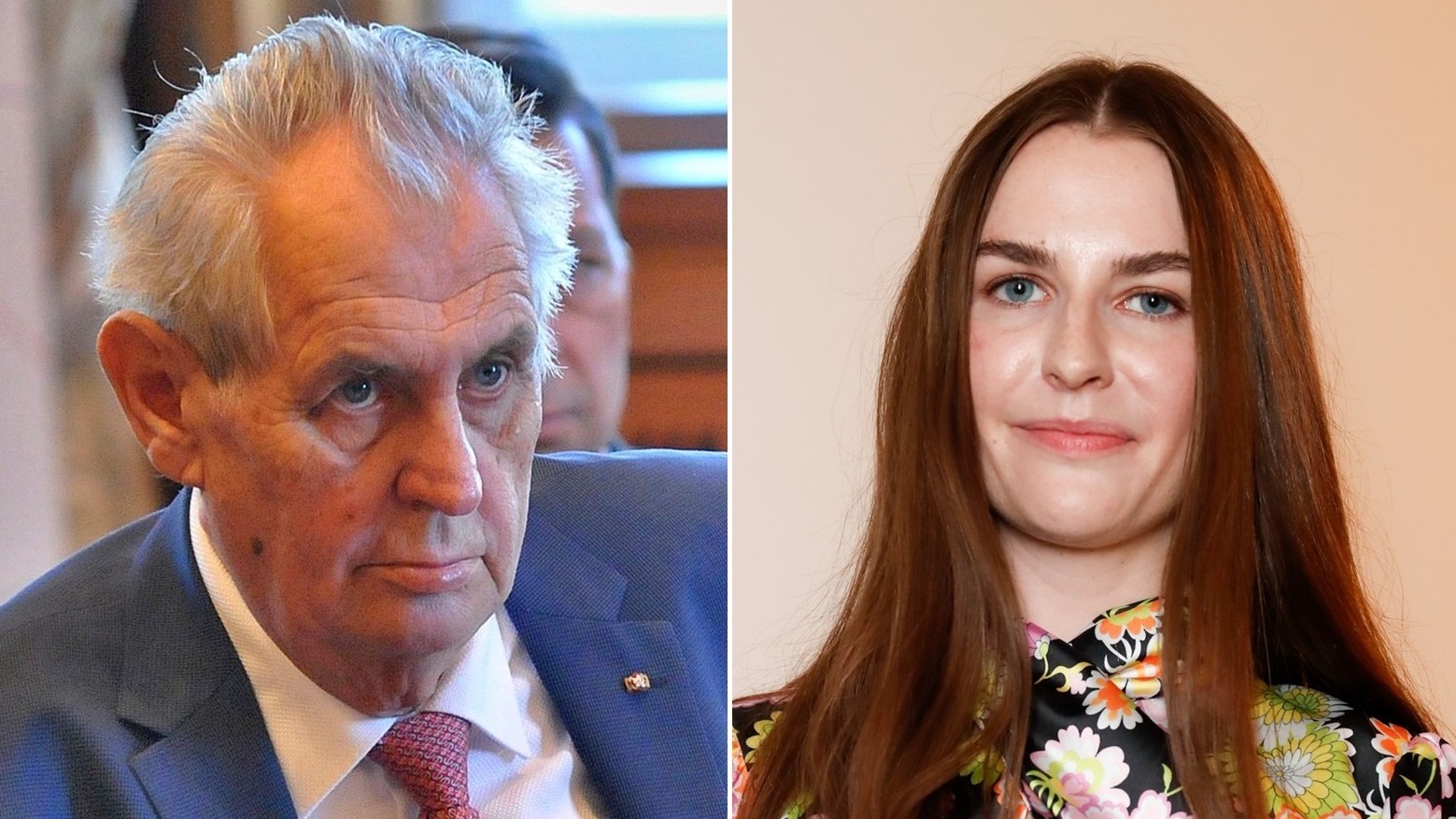 Český exprezident Miloš Zeman a jeho dcéra Kateřina.