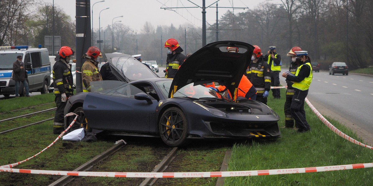 Ferrari na torowisku w Łodzi 