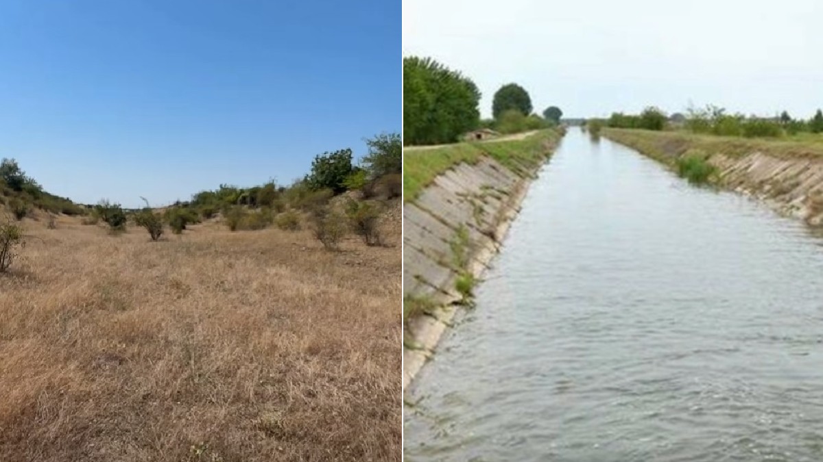 Cum arată Canalul Siret - Bărăgan, care ar iriga peste 700.000 de hectare. Dan Negru: „40 de ani de când e așa”