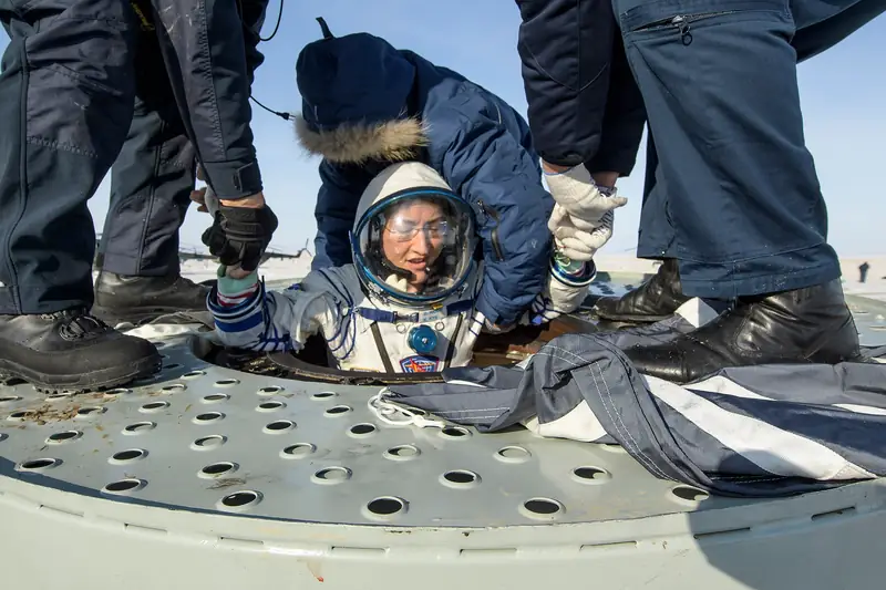 Christina Koch po powrocie / Getty Images / NASA / Handout