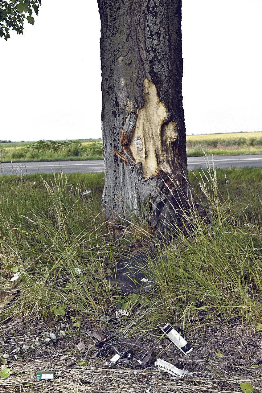 Automibil je udario i u dva drveta 