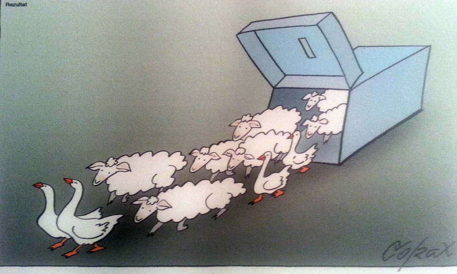 Jedan od radova sa izložbe "100 Koraksovih karikatura"