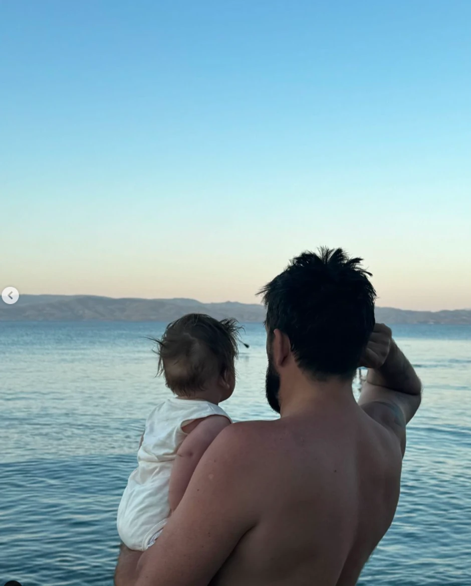 Ognjen Amidžić sa sinom Perunom