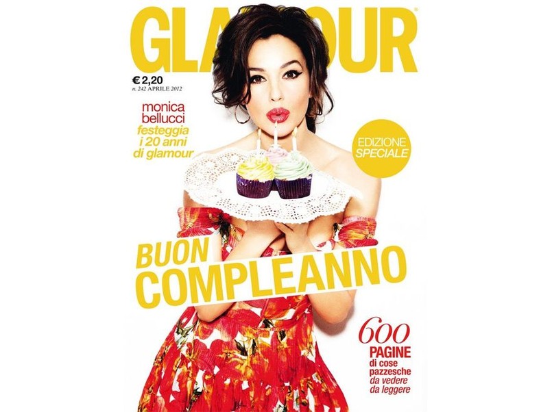 Monica Bellucci na okładce włoskiego „Glamour. Źródło: Glamour Italy