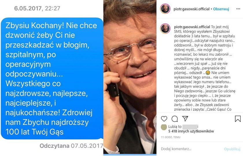 Ostatni SMS Piotra Gąsowskiego do Zbigniewa Wodeckiego