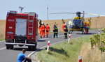 Helikopter zabrał zabrał ranną dziewczynkę z wypadku