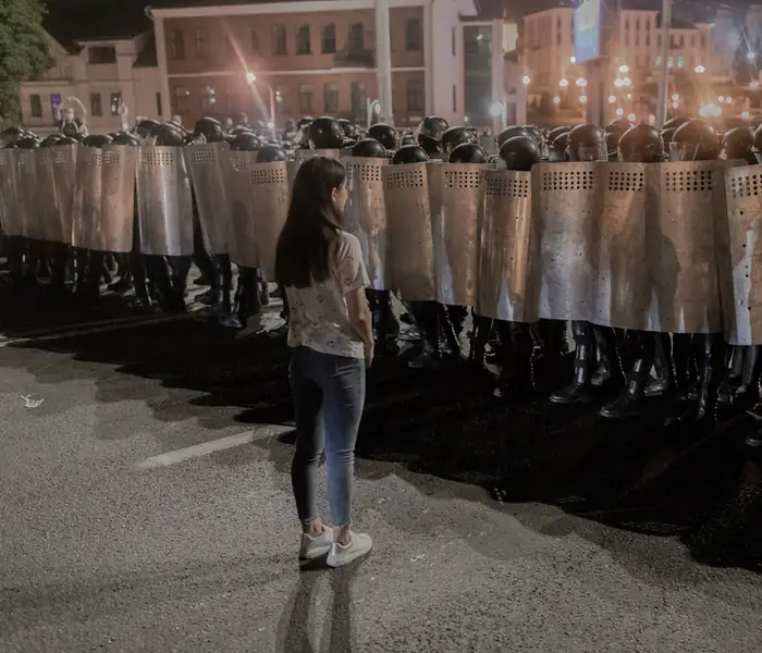 Protest przeciwko reżimowi Aleksandra Łukaszenki