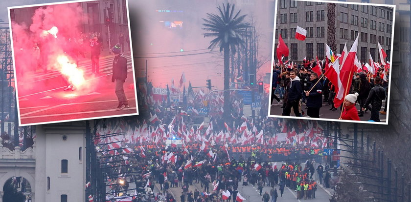 Święto Niepodległości. W Warszawie oficjalne obchody i wielki marsz. We Wrocławiu zatrzymano Jacka Międlara. W Krakowie incydent przed spotkaniem z Kaczyńskim [RELACJA NA ŻYWO]