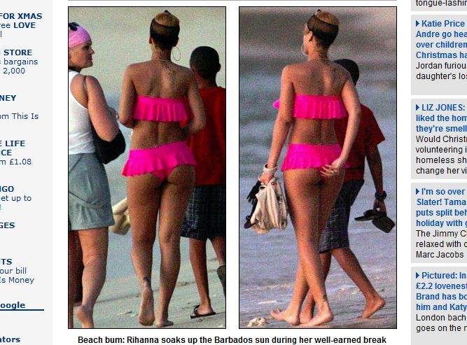 Seksowna Rihanna na plaży w bikini