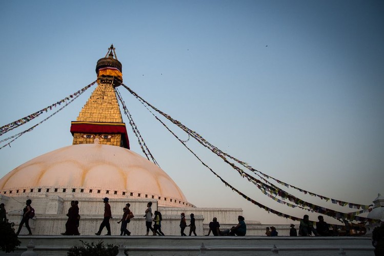 Stupa Bodnath, Katmandu, Nepal ; fot. T. Bogusz / Pirania na kolację