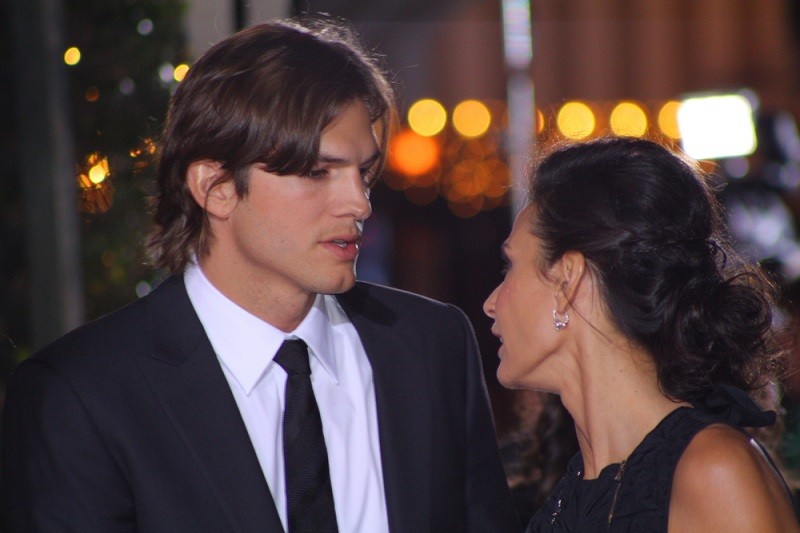 Ashton Kutcher i jego była partnerka Demi Moore w 2011 r. 