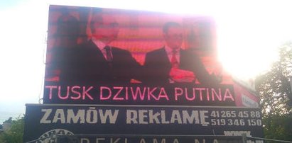 "Tusk dziwka Putina". Haker włamał się do reklamy!