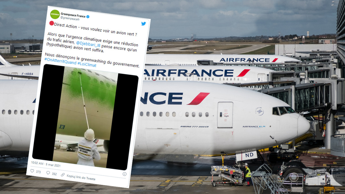 Francja: Zdewastowano samolot? Akcja działaczy Greenpeace