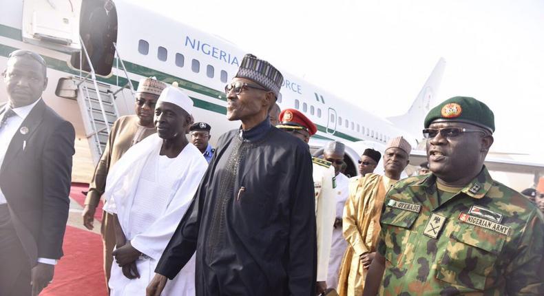 President Buhari arriving Nigeria