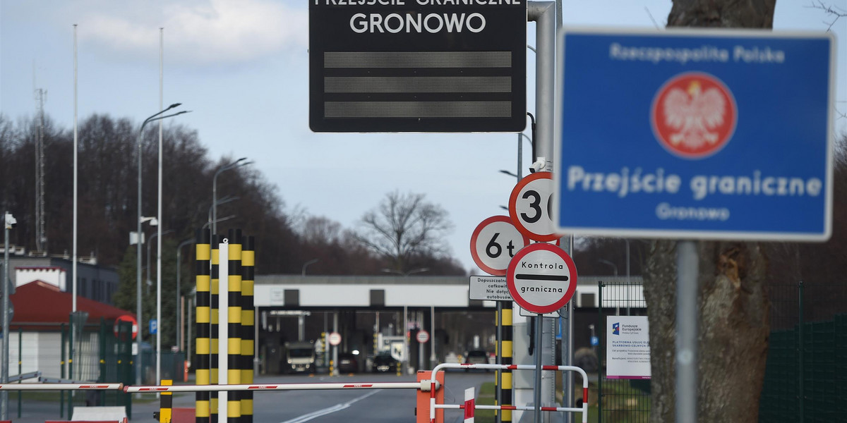 Przejście graniczne w Gronowie jest zamknięte od wybuchu wojny.