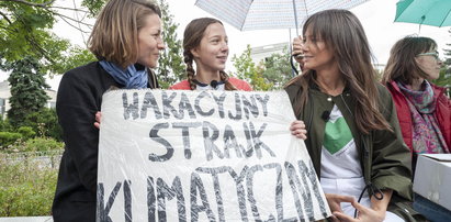 Kinga Rusin wsparła 13-latkę protestującą pod Sejmem