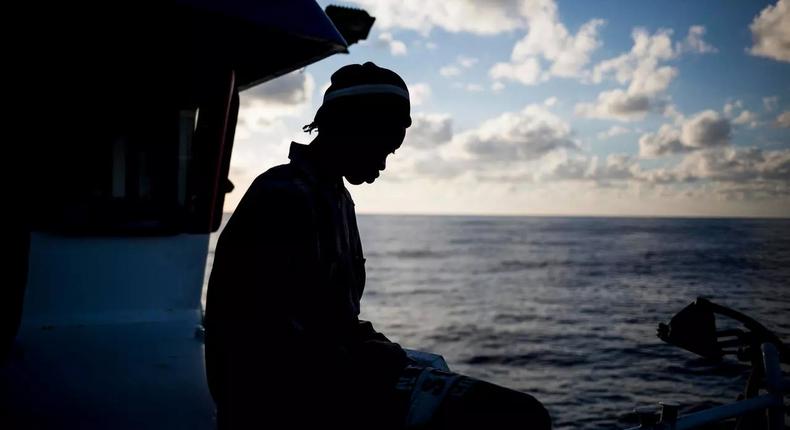 Un migrant sénégalais secouru au large de la Libye, fin novembre 2018. (Image d'illustration) AP Photo/Javier Fergo