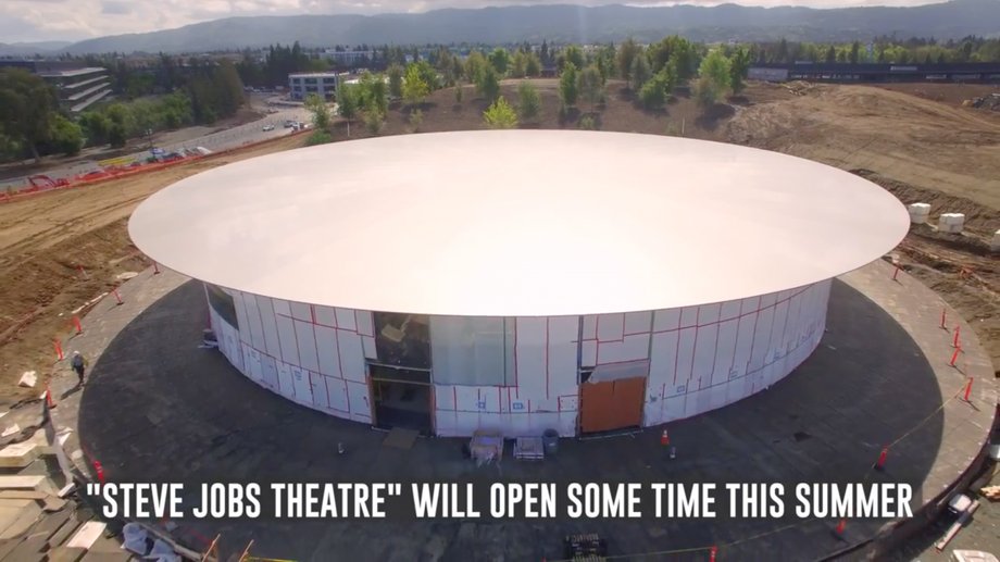 Audytorium im. Steve'a Jobsa w Apple Park. Otwarcie przewidziano na lato. Prawdopodobnie tutaj odbędzie się prezentacja nowego iPhone'a