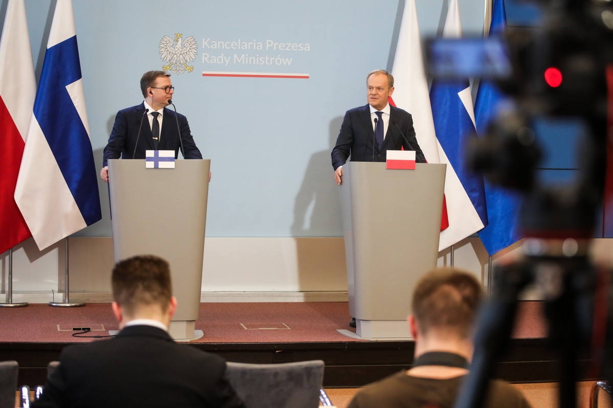 Premier Donald Tusk, premier Republiki Finlandii Petteri Orpo, granica, azylanci, imigranci, turystyka, obronność, obrona cywilna
