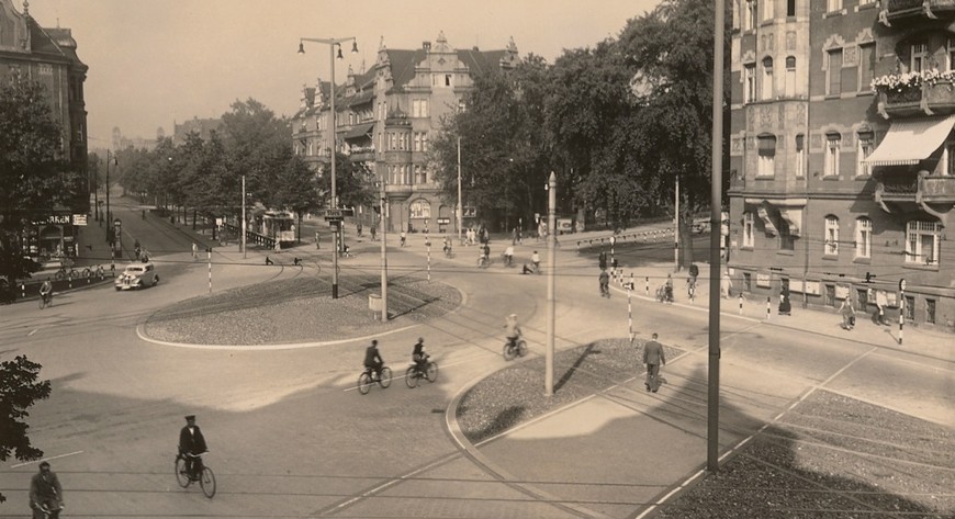 Rejon placu Grunwaldzkiego w pierwszej połowie XX wieku