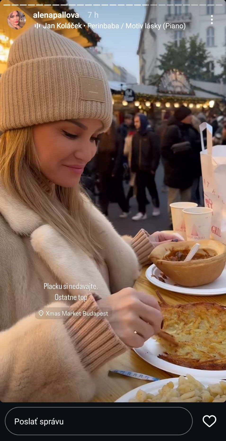 Pallová navštívila vianočné trhy v Budapešti.