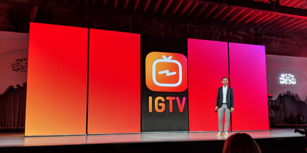 Kevin Systrom podcza prezentacji IGTV - nowe aplikacji Instagrama