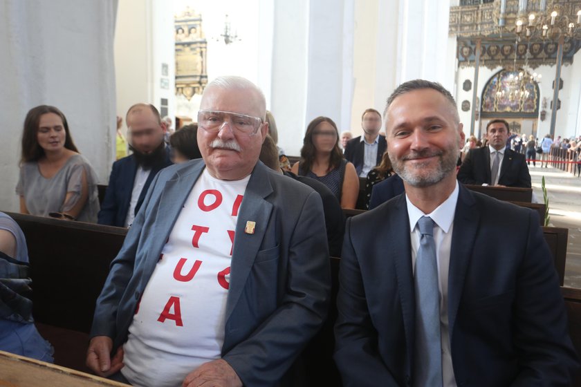 Lech Wałęsa z synem Jarosławem