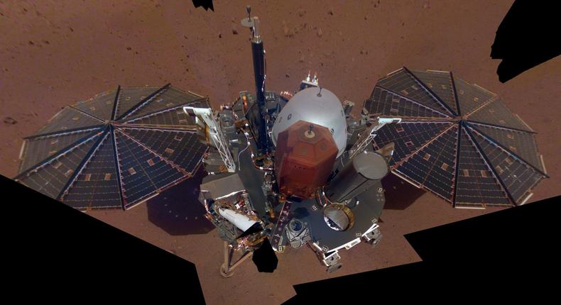 NASA's InSight lander takes a selfie on Mars.