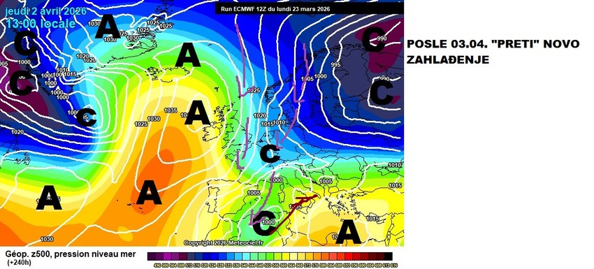 Posle 3. aprila je moguće novo zahlađenje