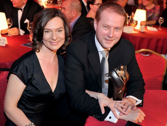 Artur Żmijewski z żoną Pauliną