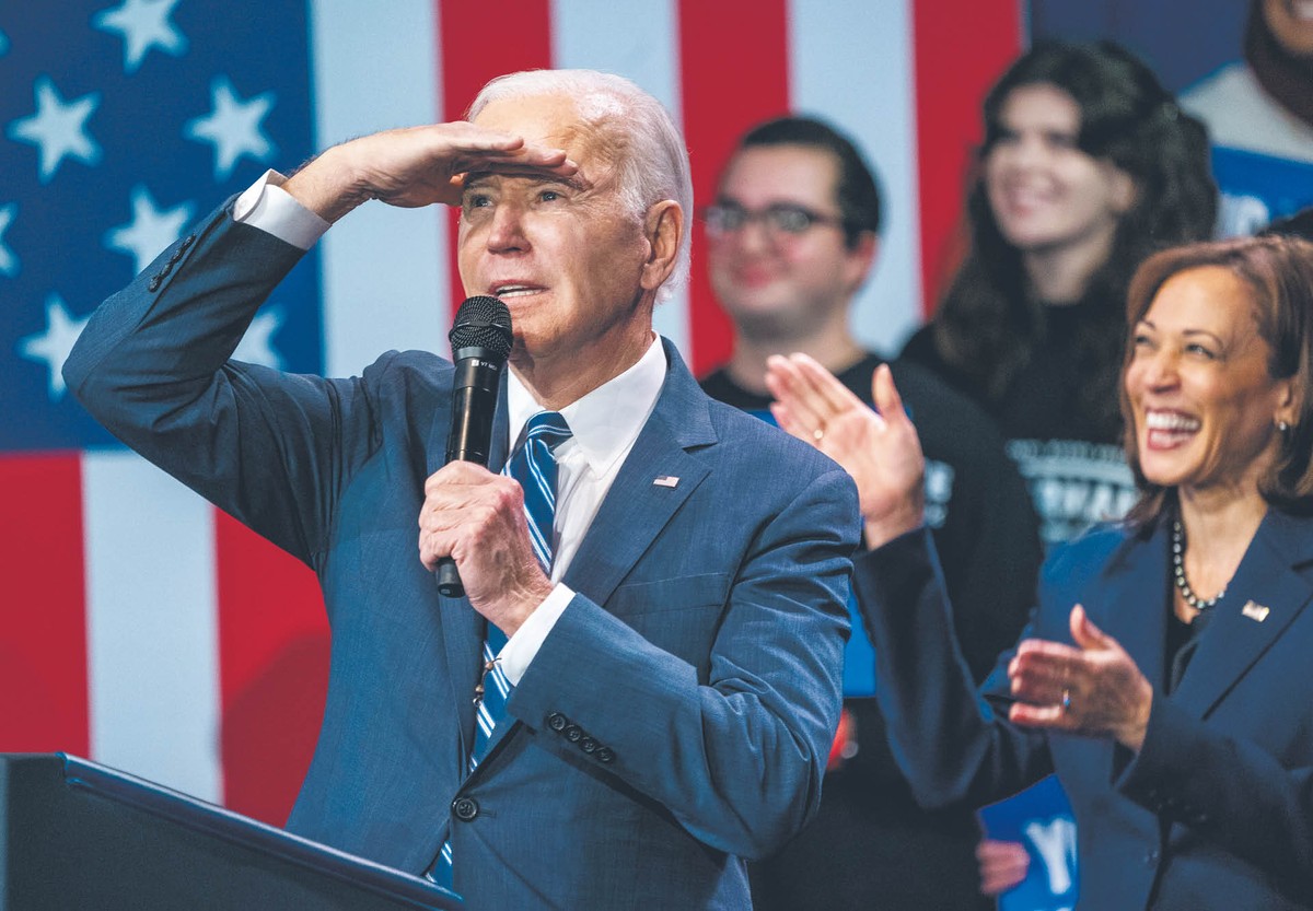 Prezydent Joe Biden z wiceprezydent Kamalą Harris