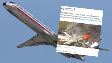 Samolot rozbił się przy starcie i stanął w płomieniach. Dramatyczne wideo z Teksasu