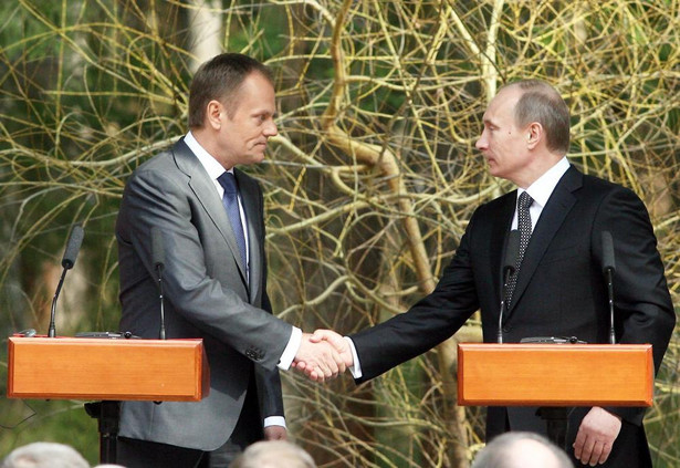 Donald Tusk i Władimir Putin