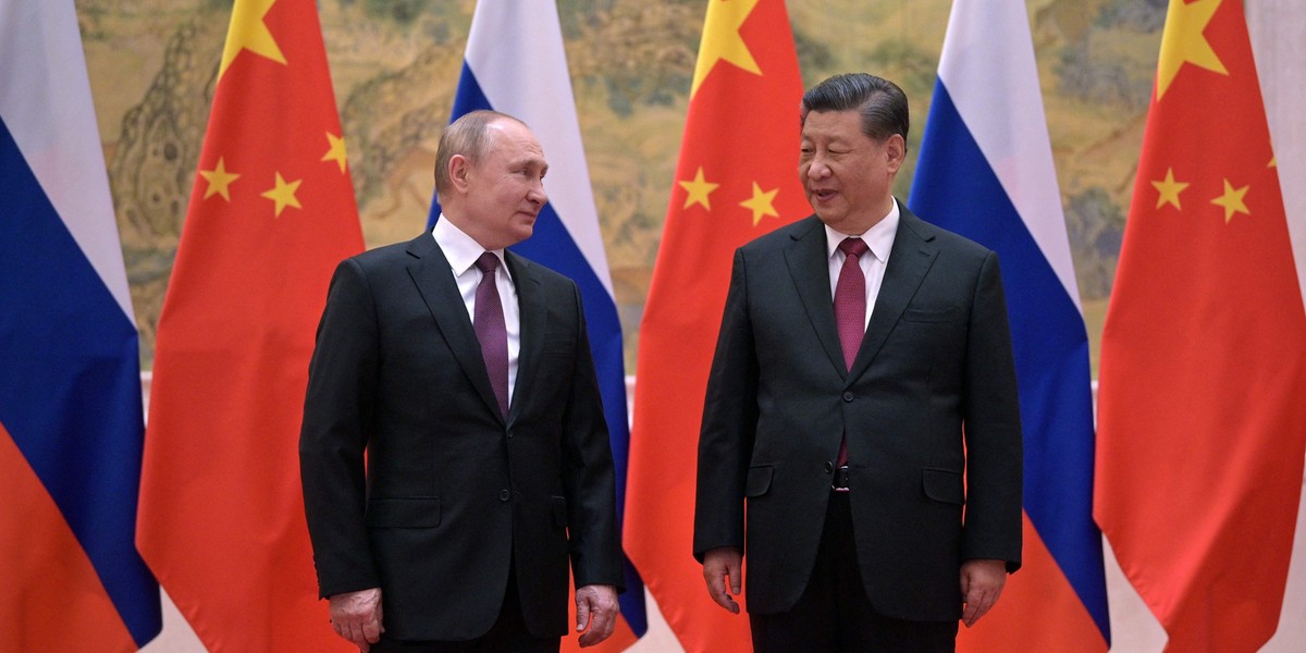 Prezydent Rosji Władimir Putin i prezydent Chin Xi Jinping. 