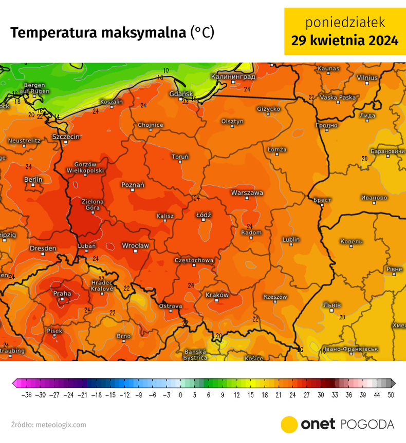 Na początku przyszłego tygodnia miejscami będzie ponad 25 st. C