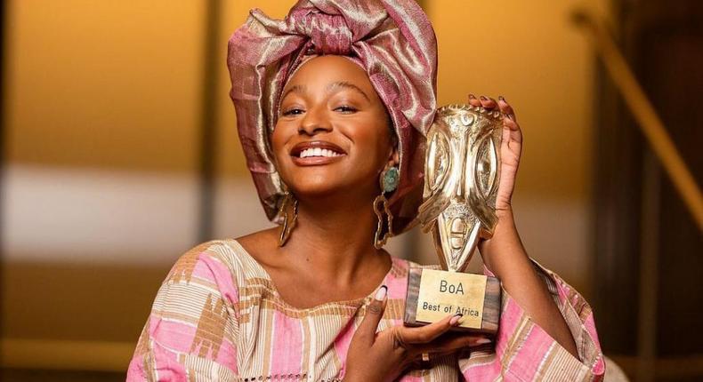 DJ Cuppy was awarded the Philanthropic Endeavour Leadership Award [Instagram/Cuppymusic]