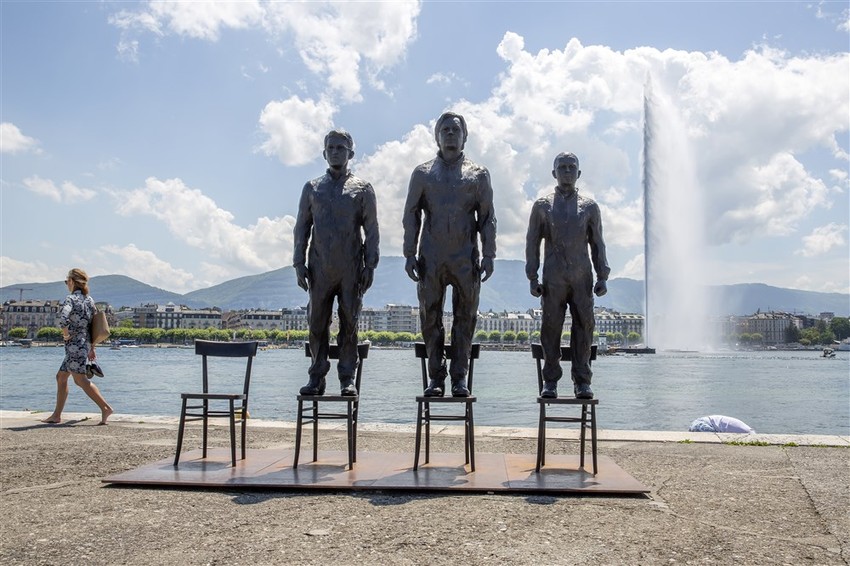Skulpture uzbunjivača Edvarda Snoudena, Džulijana Asanža i Čelzi Mening u Ženevi