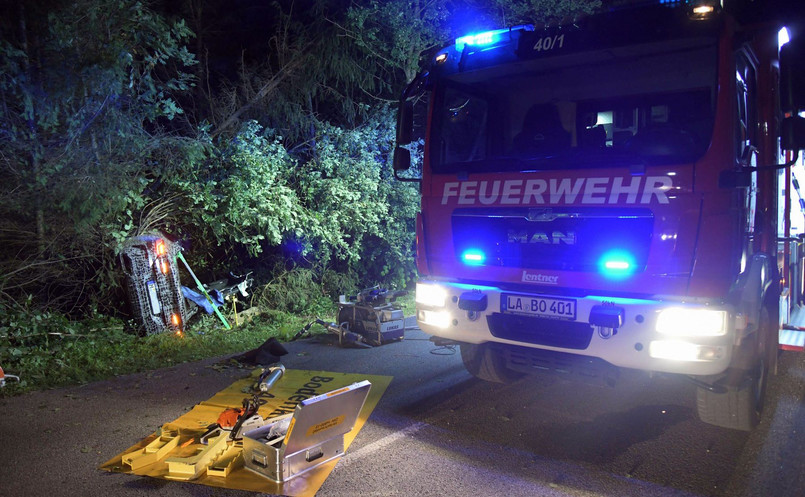 Zdjęcie z miejsca wypadku wykonane przez strażaków z miejscowości Bodenkirchen