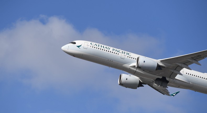 A Cathay Pacific Airbus A350.James D. Morgan/Getty Images