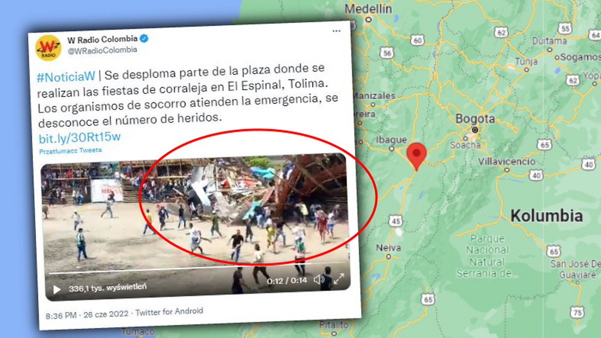 W Kolumbii zawaliła się trybuna podczas walki byków [NAGRANIE]