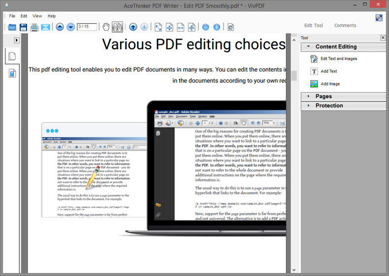 Główne okno programu do przeglądania i edytowania plików PDF - Acethinker PDF Writer