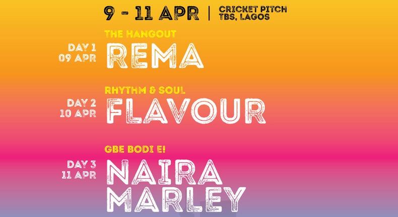 Rema, Flavour, and Naira Marley all set to perform at the 7th edition of West Africa's biggest music festival