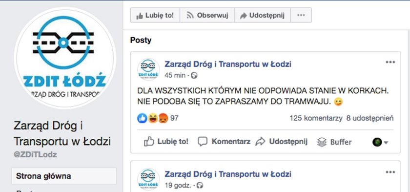 Post z profilu ZDiT na Facebooku